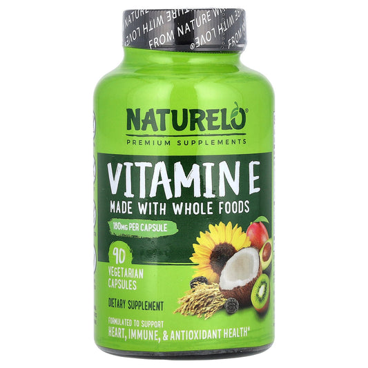 NATURELO, Vitamin E, 180 mg, 90 Vegetarian Capsules