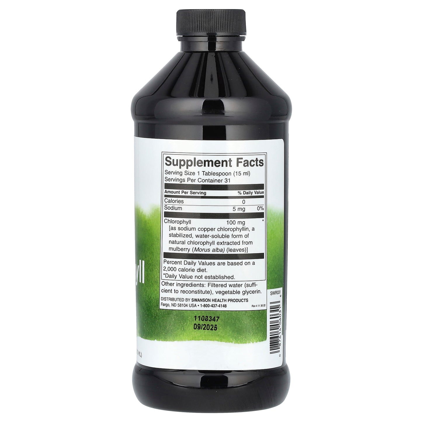 Swanson, Liquid Chlorophyll, 100 mg, 16 fl oz (473 ml)