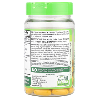 Nature's Truth, Brain Up™, With L-Theanine, Bacopa, B-12, MCT, 60 Liquid Max Softgels