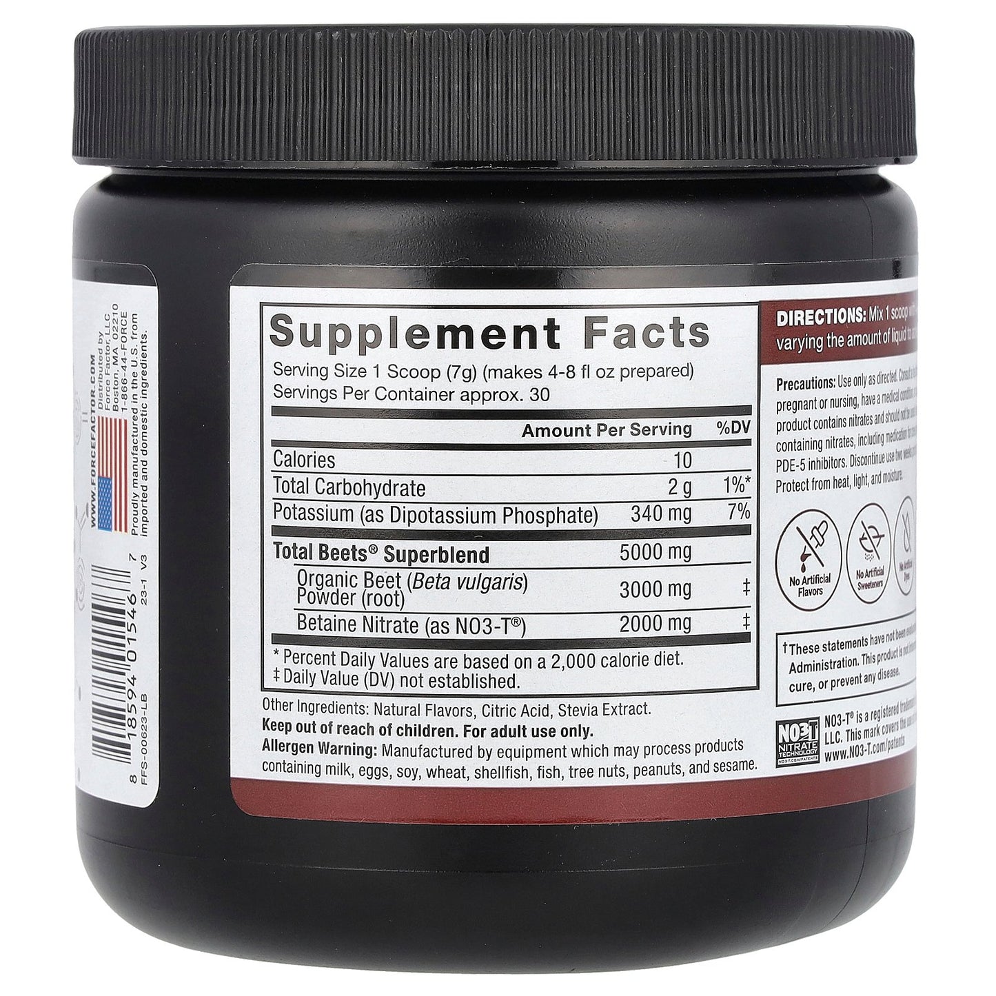 Force Factor, Total Beets, Original Drink Powder, Pomegranate Berry, 7.4 oz (210 g)