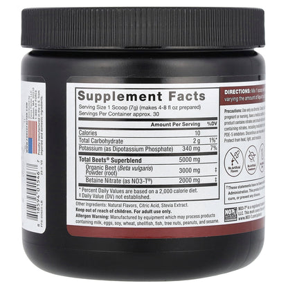 Force Factor, Total Beets, Original Drink Powder, Pomegranate Berry, 7.4 oz (210 g)