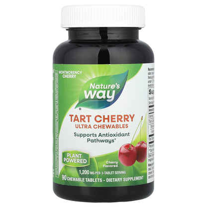 Nature's Way, Tart Cherry, Ultra Chewables, Cherry, 90 Chewable Tablets (400 mg per Tablet)