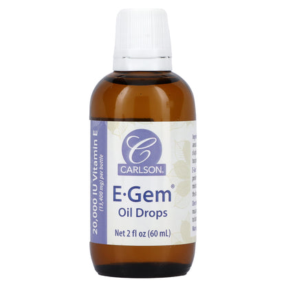 Carlson, E-Gem Oil Drops, 2 fl oz (60 ml)