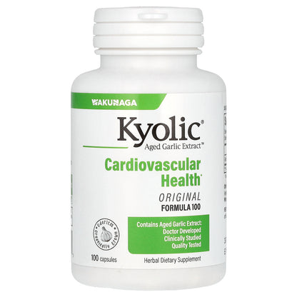 Kyolic, Aged Garlic Extract, Cardiovascular, Original Formula 100, 100 Capsules (300 mg per Capsule)
