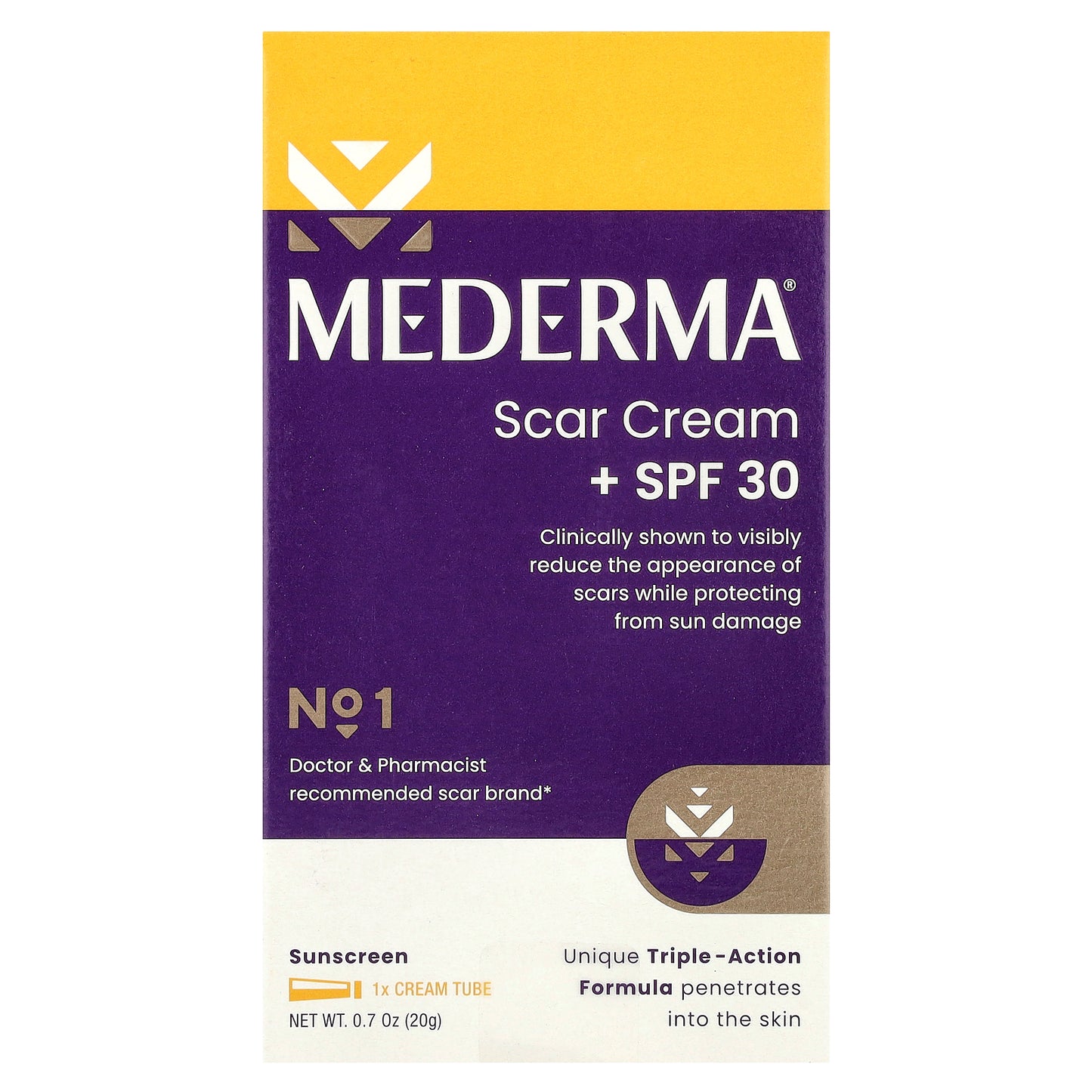 Mederma, Scar Cream + SPF 30, 0.7 oz (20 g)