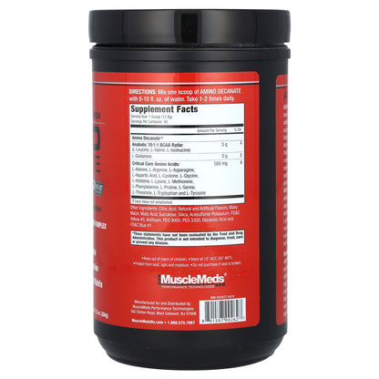 MuscleMeds, Amino Decanate, Citrus Lime, 13.5 oz (384 g)