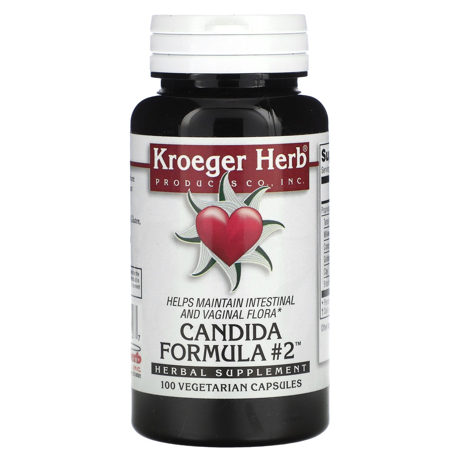 Kroeger Herb Co, Candida Formula #2, 100 Vegetarian Capsules