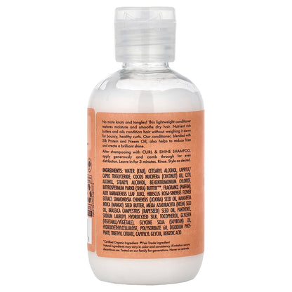SheaMoisture, Curl & Shine Conditioner, Coconut & Hibiscus, Thick, Curly Hair, 3.2 fl oz (95 ml)