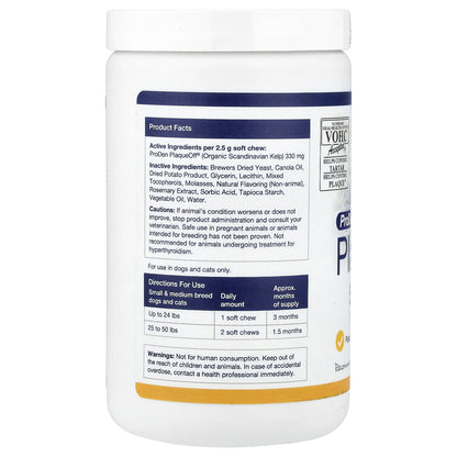 ProDen, PlaqueOff® Soft Chews, For Small & Medium Breed Dogs & Cats, 90 Soft Chews, 7.9 oz (225 g)