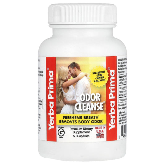 Yerba Prima, Odor Cleanse, 50 Capsules (75 mg per Capsule)