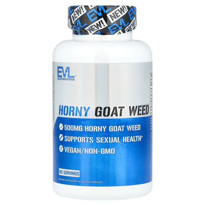 EVLution Nutrition, Horny Goat Weed, 500 mg, 60 Veggie Capsules