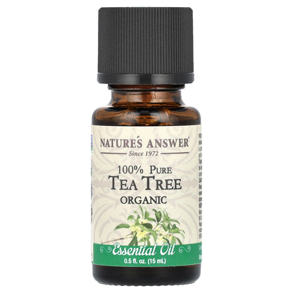 Nature's Answer, 100% Pure Organic Essential Oil, Tea Tree, 0.5 fl oz (15 ml)