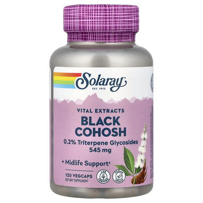 Solaray, Black Cohosh, 545 mg, 120 VegCaps