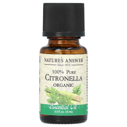 Nature's Answer, 100% Pure Organic Essential Oil Blend, Citronella, 0.5 fl oz (15 ml)