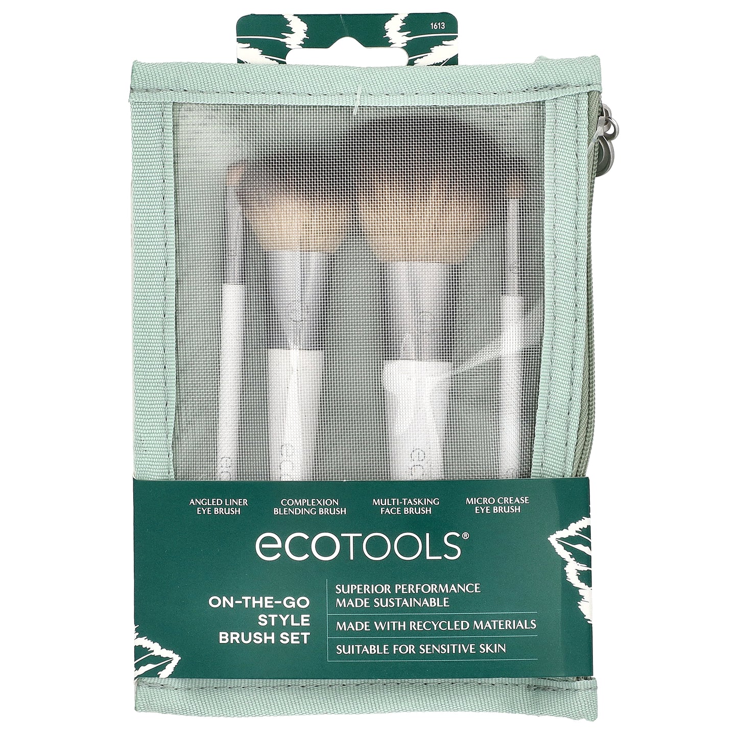 EcoTools, On-The-Go Style Brush Set , 4 Piece Kit