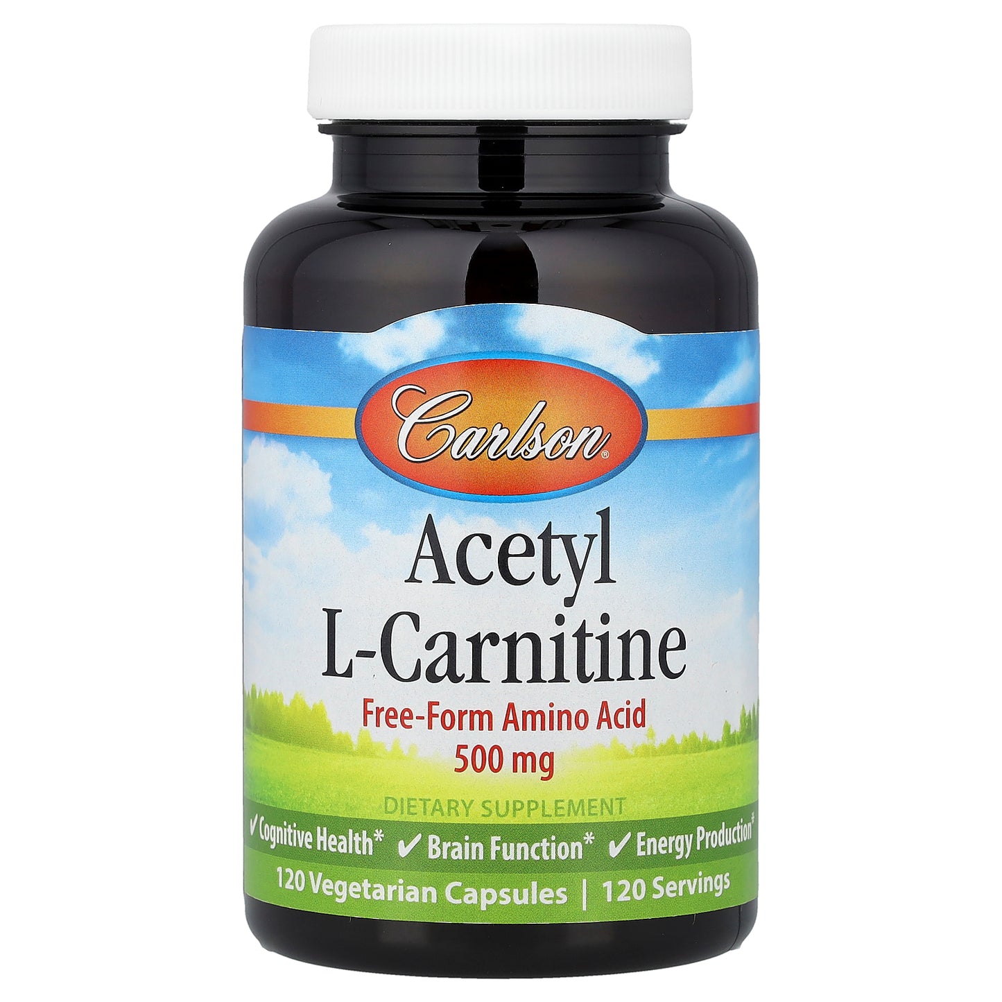 Carlson, Acetyl-L-Carnitine, 500 mg, 120 Vegetarian Capsules