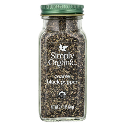 Simply Organic, Organic Coarse Black Pepper, 2.47 oz (70 g)
