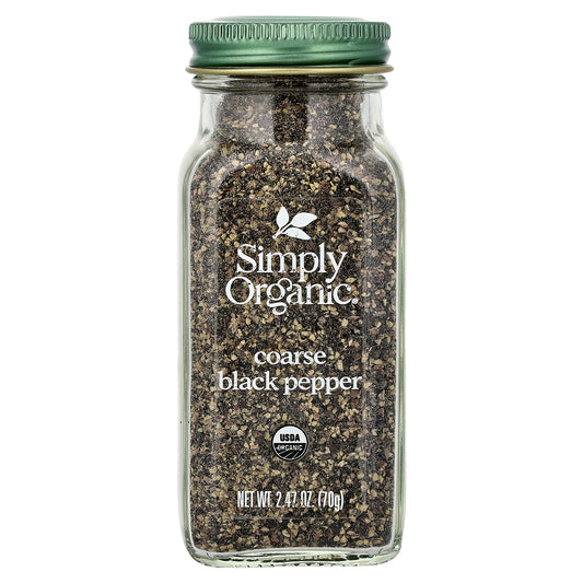 Simply Organic, Organic Coarse Black Pepper, 2.47 oz (70 g)
