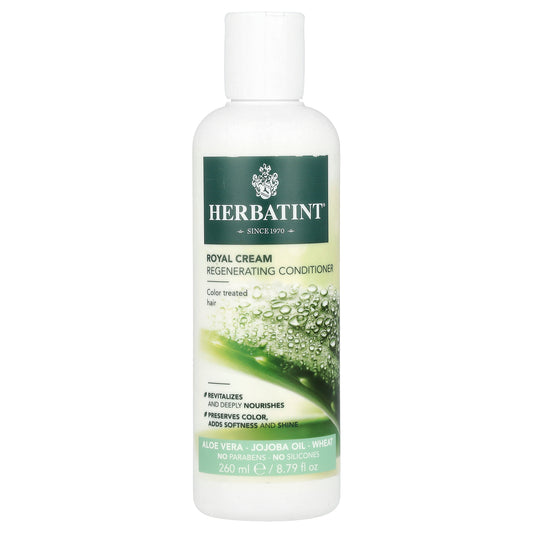 Herbatint, Royal Cream Regenerating Conditioner, Aloe Vera, Jojoba Oil, Wheat, 8.79 fl oz (260 ml)