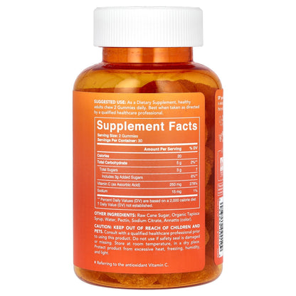 Sports Research, Vitamin C, Antioxidant Support, Natural Orange , 60 Gummies