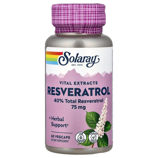 Solaray, Resveratrol, 75 mg, 60 VegCaps