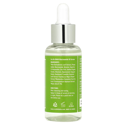 Cos De BAHA, N, Niacinamide 10 Serum, 2 fl oz (60 ml)