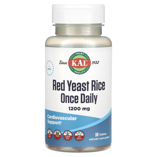 KAL, Red Yeast Rice, 1,200 mg, 30 Tablets