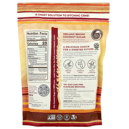 Big Tree Farms, Organic Brown Coconut Sugar, 1 lb (454 g)
