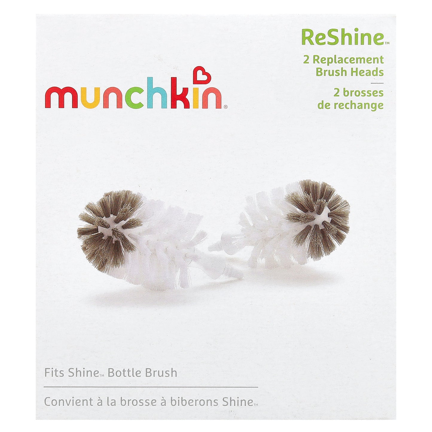 Munchkin, ReShine™, Replacement Brush Heads, 2 Count