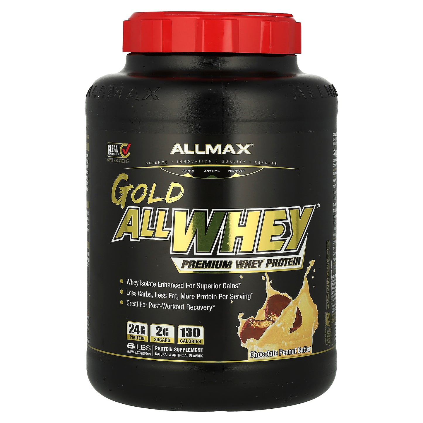 ALLMAX, GOLD ALLWHEY®, Premium Whey Protein, Chocolate Peanut Butter, 5 lbs (2.27 kg)