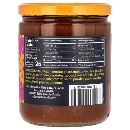 Siete, Red Enchilada Sauce, 15 oz (425 g)