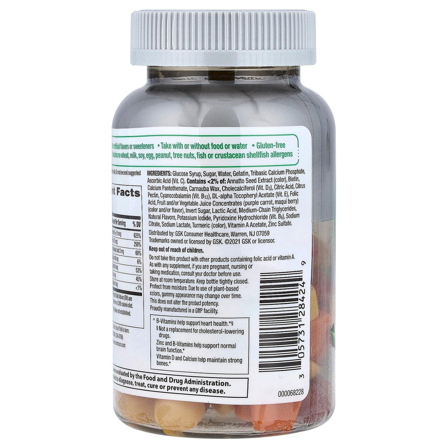 Centrum, Adults 50+ Multigummies, Assorted Natural Fruit, 90 Gummies