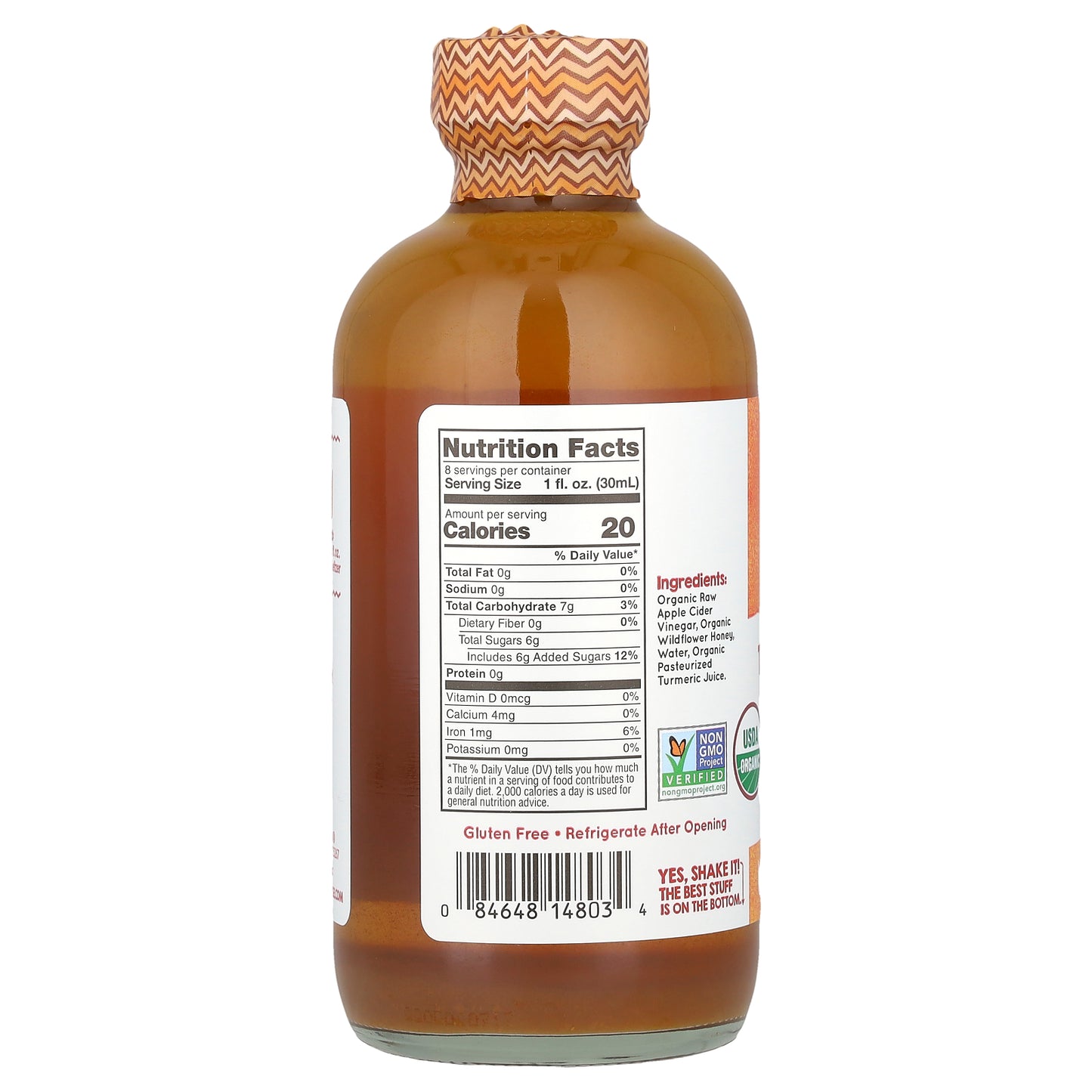 Vermont Village, Apple Cider Vinegar, Turmeric & Honey, 8 fl oz (236 ml)