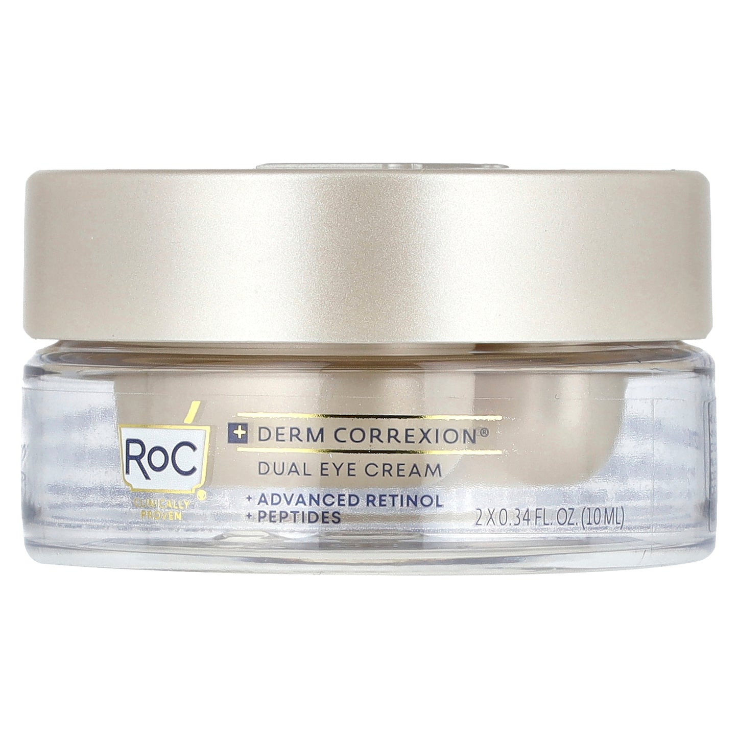 RoC, Derm Correxion®, Dual Eye Cream, Advanced Retinol & Peptides, Fragrance-Free, 0.34 fl oz (10 ml) Each