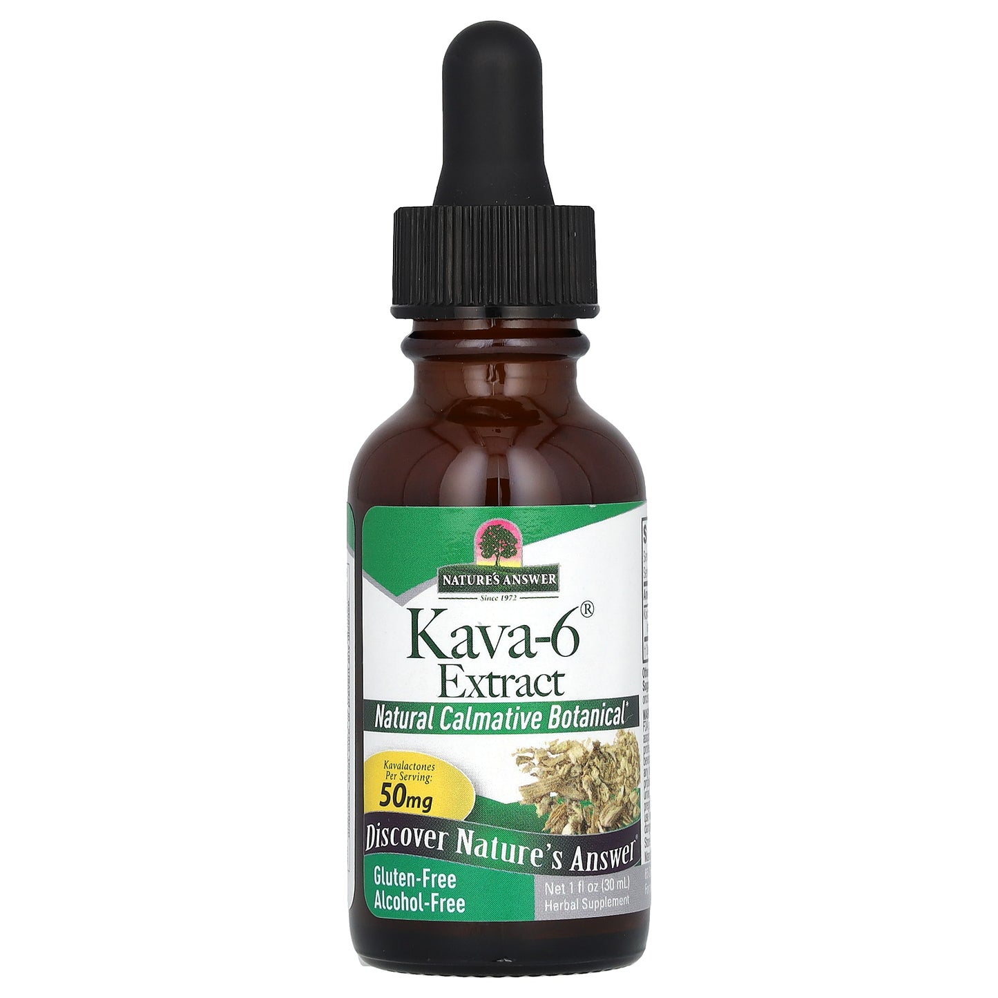 Nature's Answer, Kava-6 Extract, Standardized, Alcohol-Free, 100 mg, 1 fl oz (30 ml)