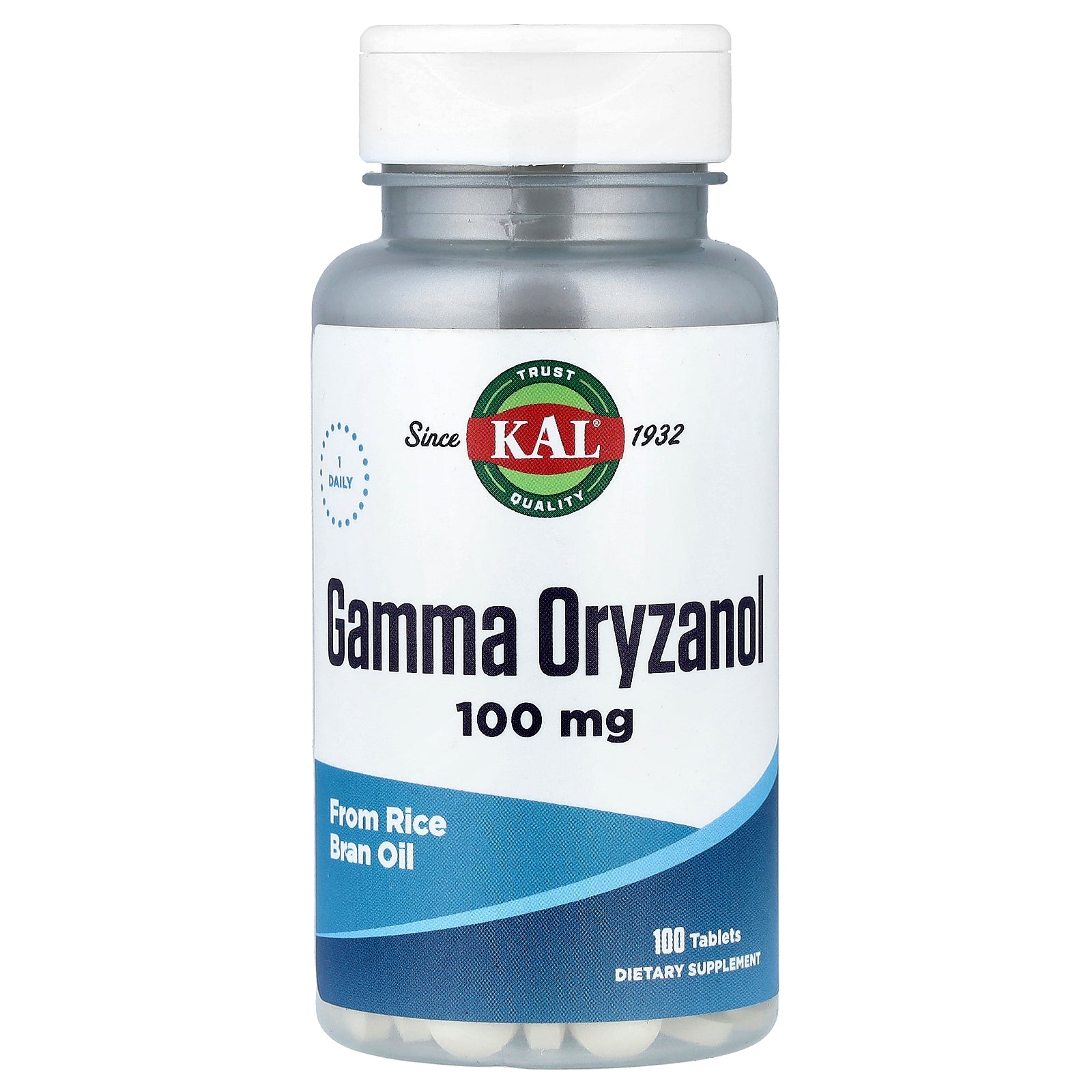 KAL, Gamma Oryzanol, 100 mg, 100 Tablets