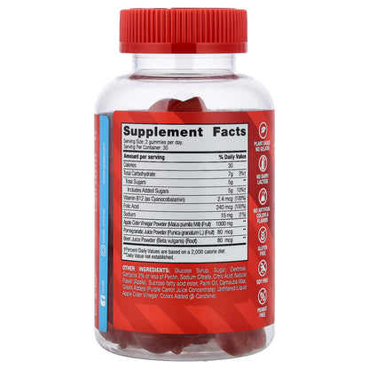 Vplab, Apple Cider Vinegar Gummies, Apple, 60 Gummies