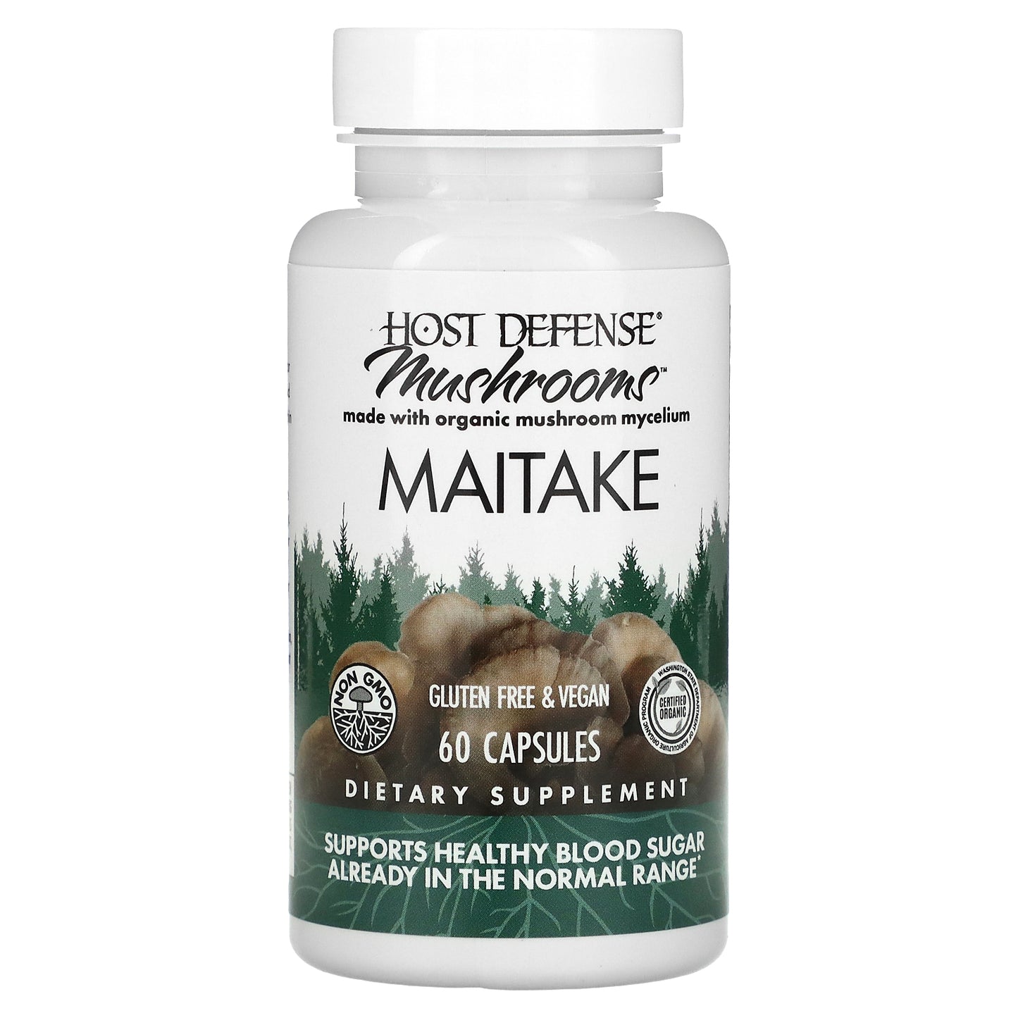 Host Defense, Mushrooms, Maitake, 1 g, 60 Capsules