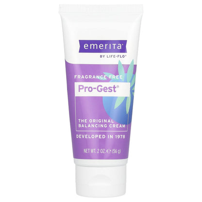 Emerita, Pro-Gest, Balancing Cream, Fragrance Free, 2 oz (56 g)