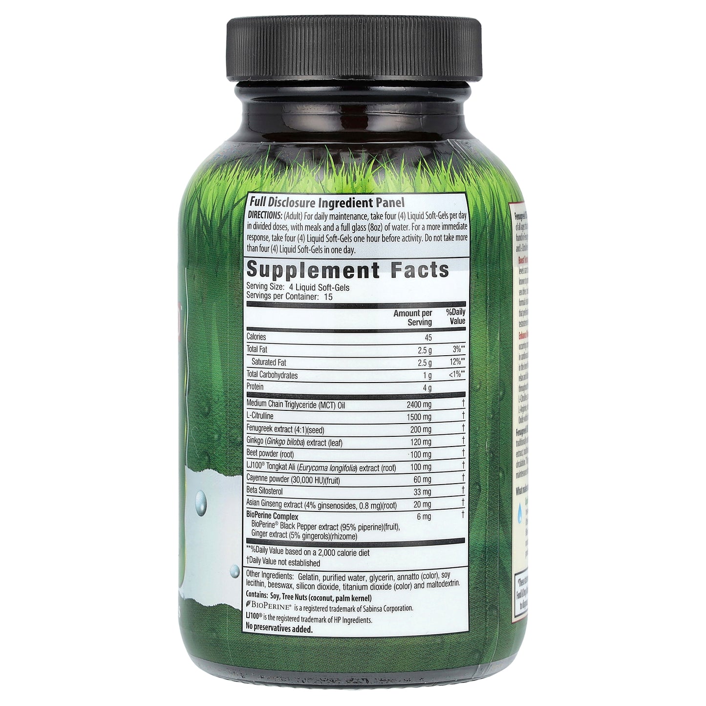 Irwin Naturals, Primal-Male, Fenugreek RED Testosterone Booster, 60 Liquid Softgels