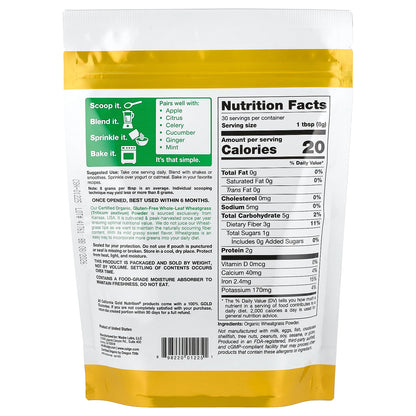 California Gold Nutrition, Superfoods, Organic Wheat Grass Powder, 8.5 oz  (240 g)