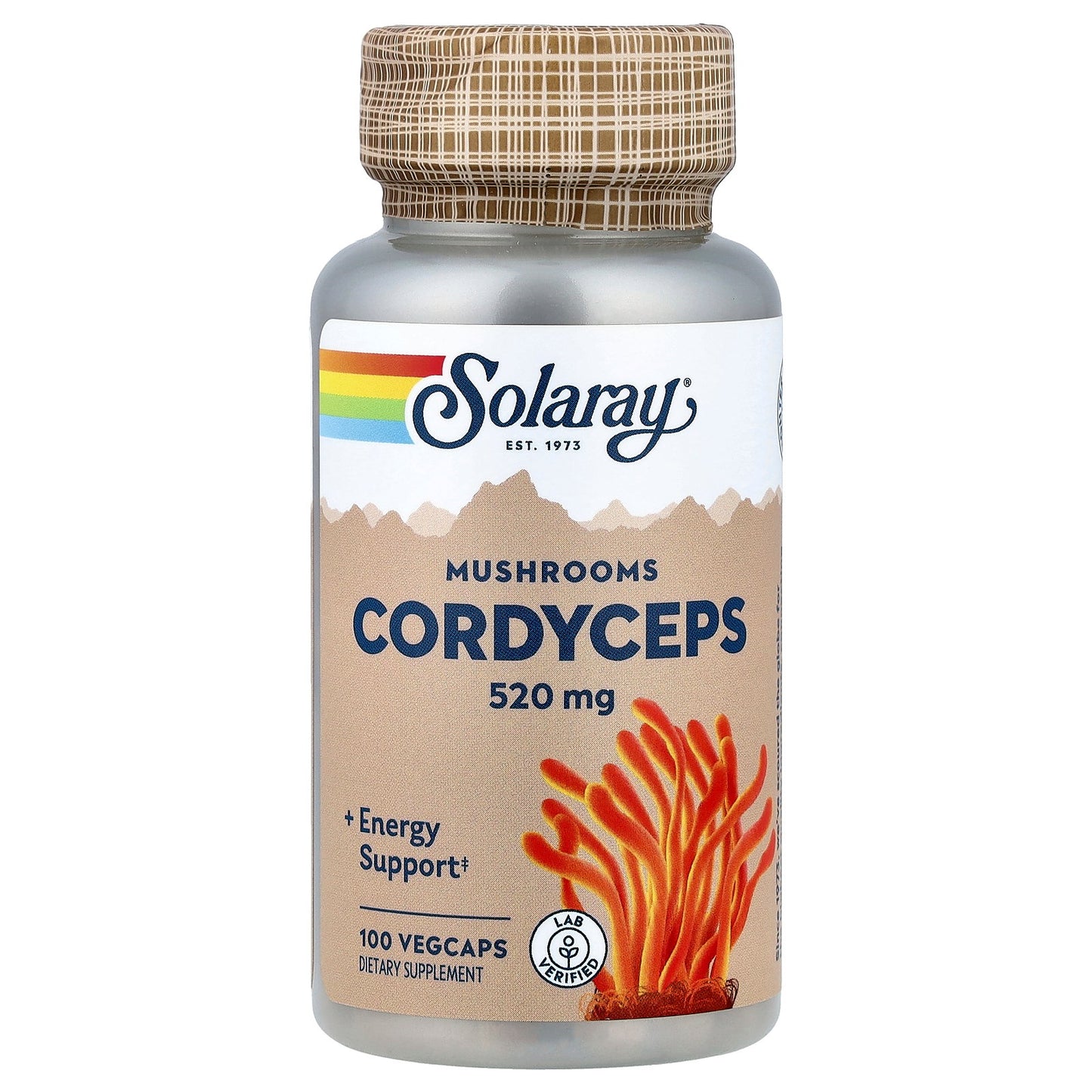 Solaray, Cordyceps Mushrooms, 520 mg, 100 VegCaps