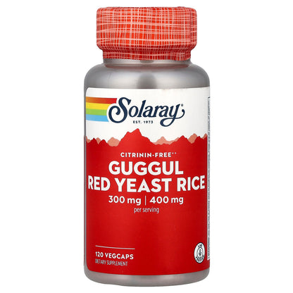 Solaray, Guggul, Red Yeast Rice, 120 VegCaps