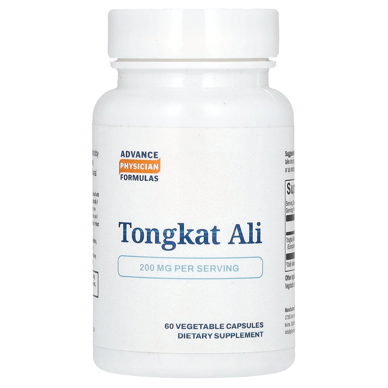 Advance Physician Formulas, Tongkat Ali, 200 mg, 60 Vegetable Capsules