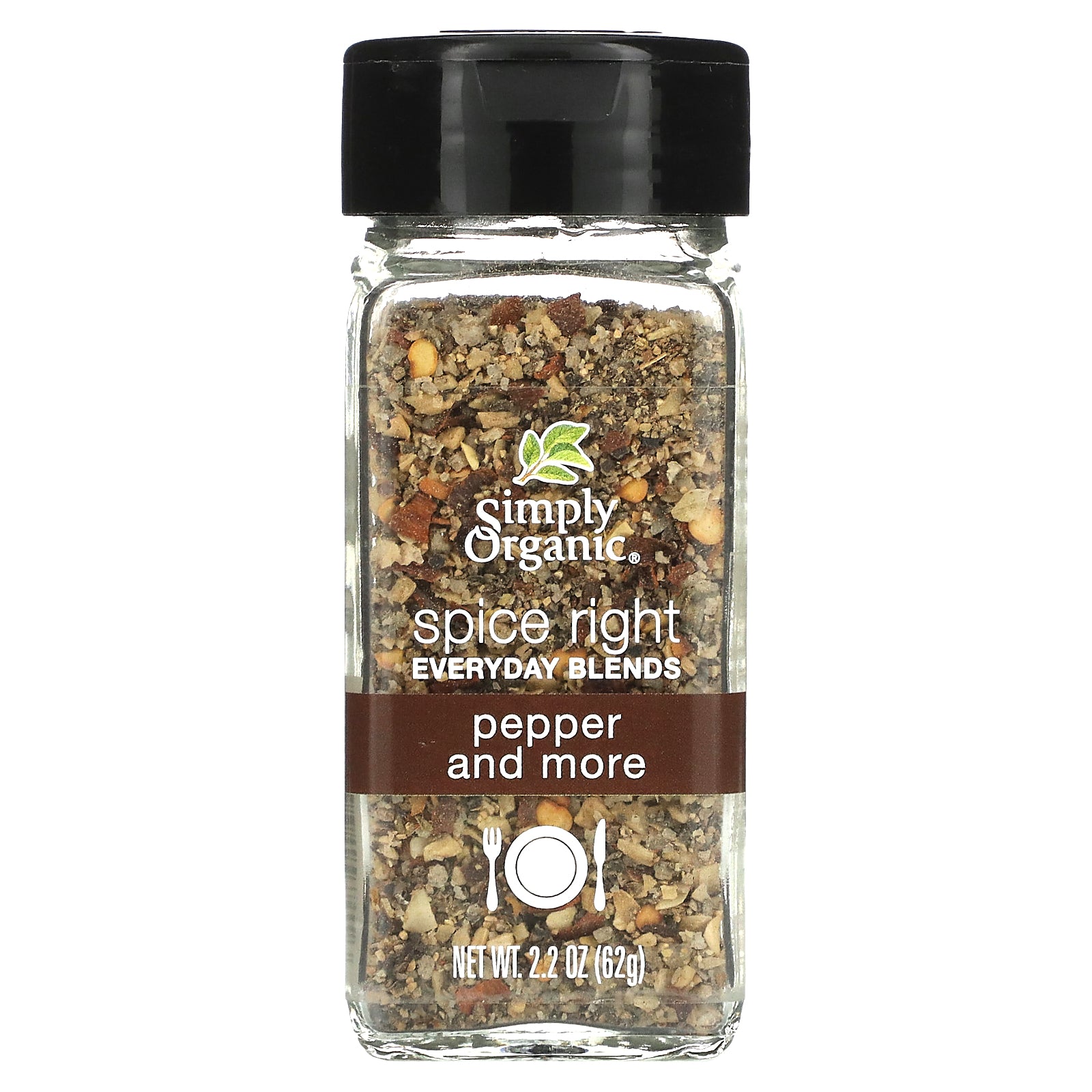 Simply Organic, Spice Right Everyday Blends, Pepper and More, 2.2 oz (62 g)