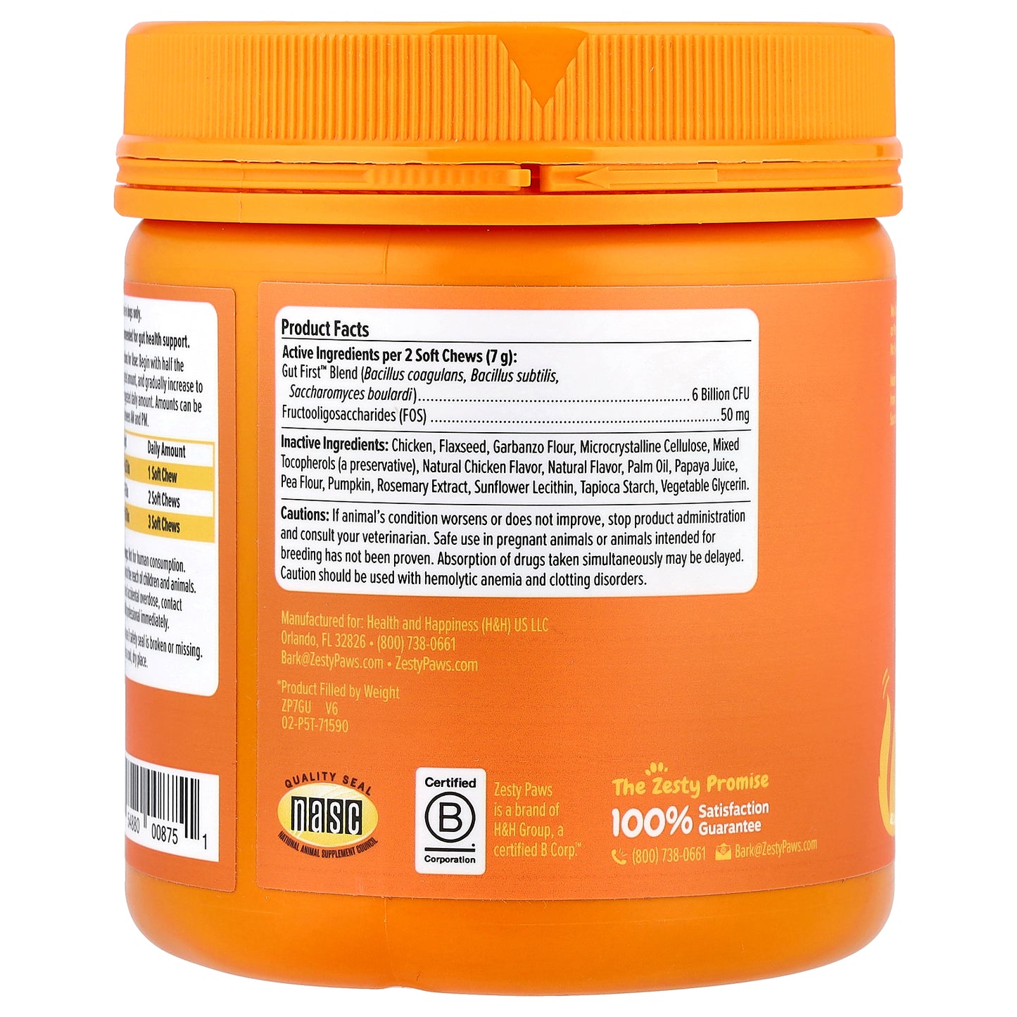 Zesty Paws, Probiotic Bites™, For Dogs, All Ages, Chicken, 90 Soft Chews, 11.1 oz (315 g)