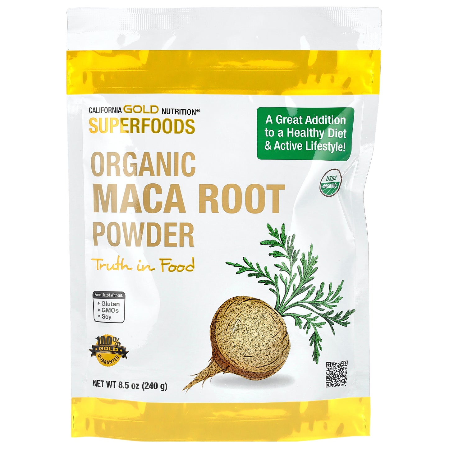 California Gold Nutrition, Superfoods, Organic Maca Root Powder, 8.5 oz (240 g)