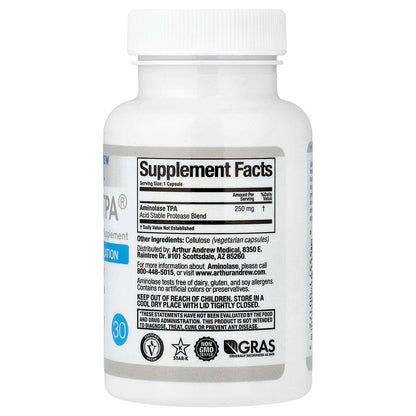 Arthur Andrew Medical, Aminolase TPA®, 30 Capsules (250 mg per Capsule)