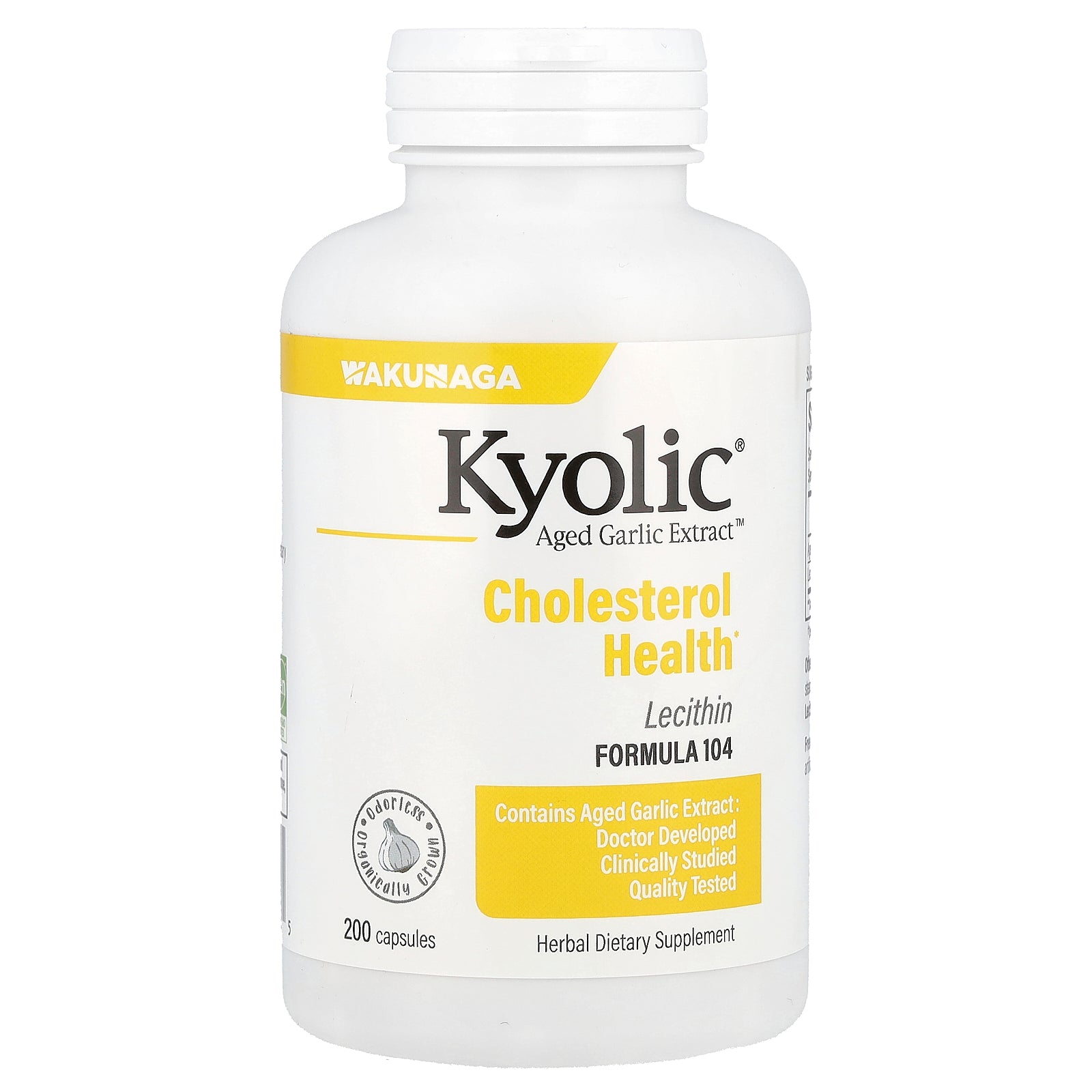 Kyolic, Aged Garlic Extract™, Cholesterol Health, Formula 104, 200 Capsules