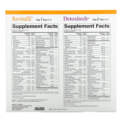 Natural Factors, 7-Day Total Nutritional Cleansing with RevitalX & Detoxitech, 1.33 lb (603.5 g)